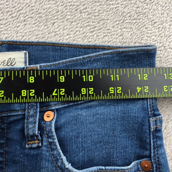 Madewell Womens Jeans Size 24 9" Mid-Rise Skinny Leg Ankle Blue Denim Casual - Picture 5 of 16